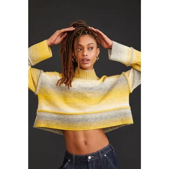 Anthropologie Pilcro Cropped Mock-Neck Sweater - New XL - Picture 5 of 9